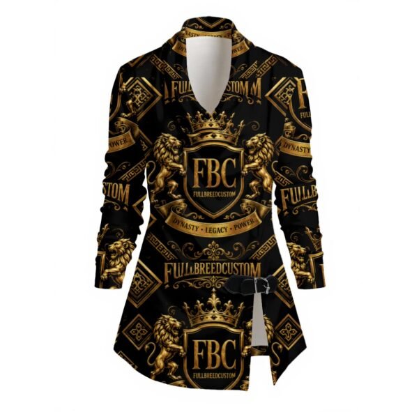 FullbreedCustom Print Women's Draped Long Sleeve Top