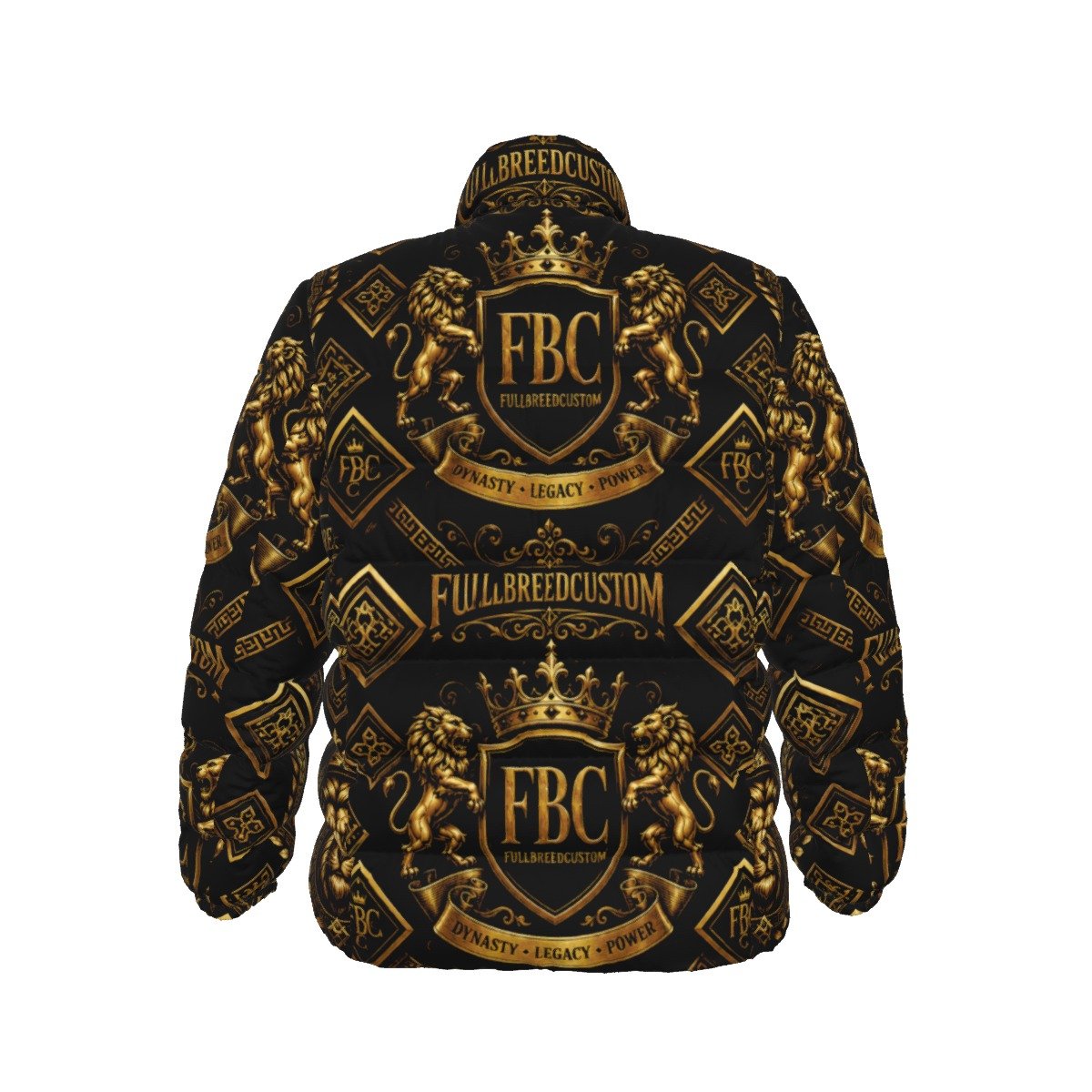 FullbreeddCustom Print Unisex Stand collar slim down jacket - Image 2
