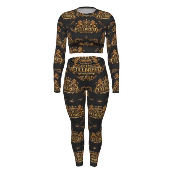 FullbreedCustom Print Women's Sport Set With Backless Top And Leggings