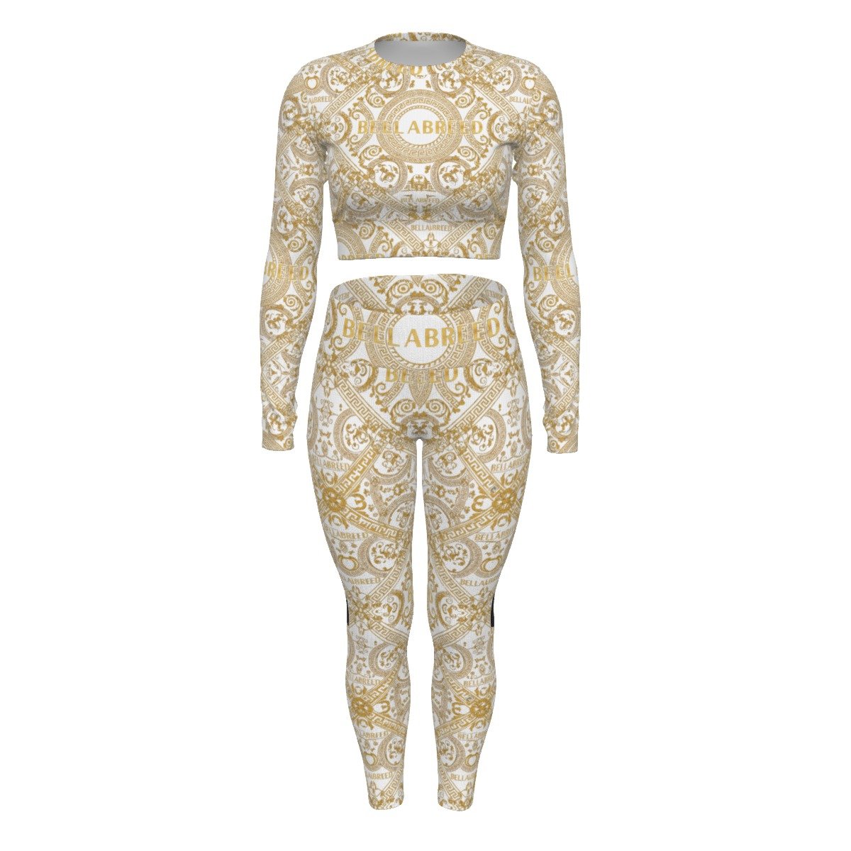 All-Over Print Women's Sport Set With Backless Top And Leggings - Image 4