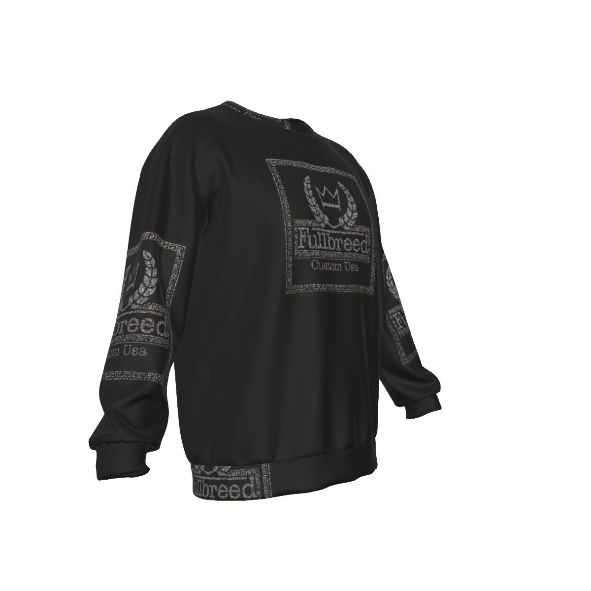 All-Over Print Men's Drop Shoulder Round Neck Long-Sleeved Sweatshirt - Image 3