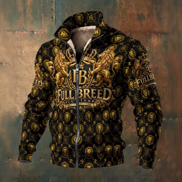 FullbreedCustom  Print Men's Thick Knit Fleece Jacket