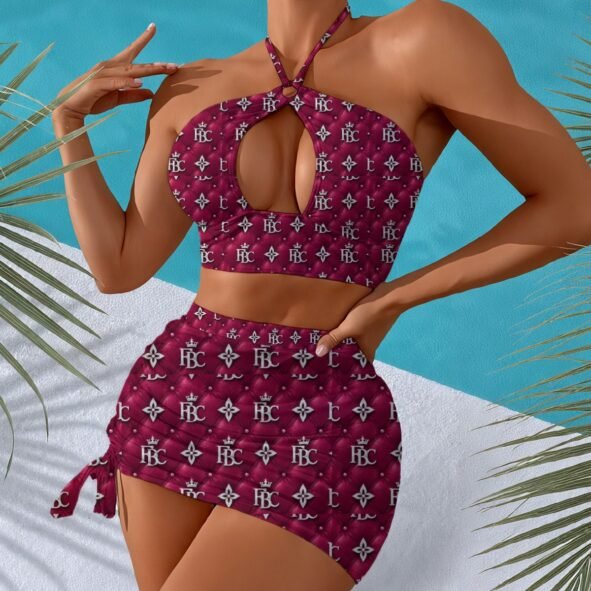 FullbreedCustom Print Women's Halter Neck swimming Suit