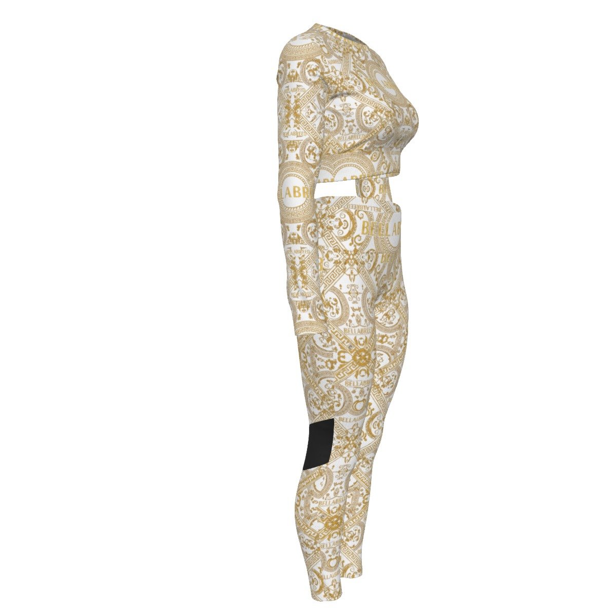 All-Over Print Women's Sport Set With Backless Top And Leggings - Image 2