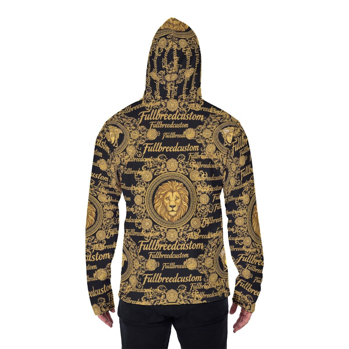 All-Over Print Men's Heavy Fleece Hoodie With Mask - Image 4