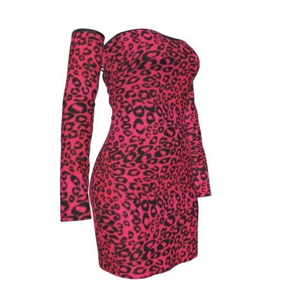 All-Over Print Women's Off-shoulder Back Lace-up Dress
