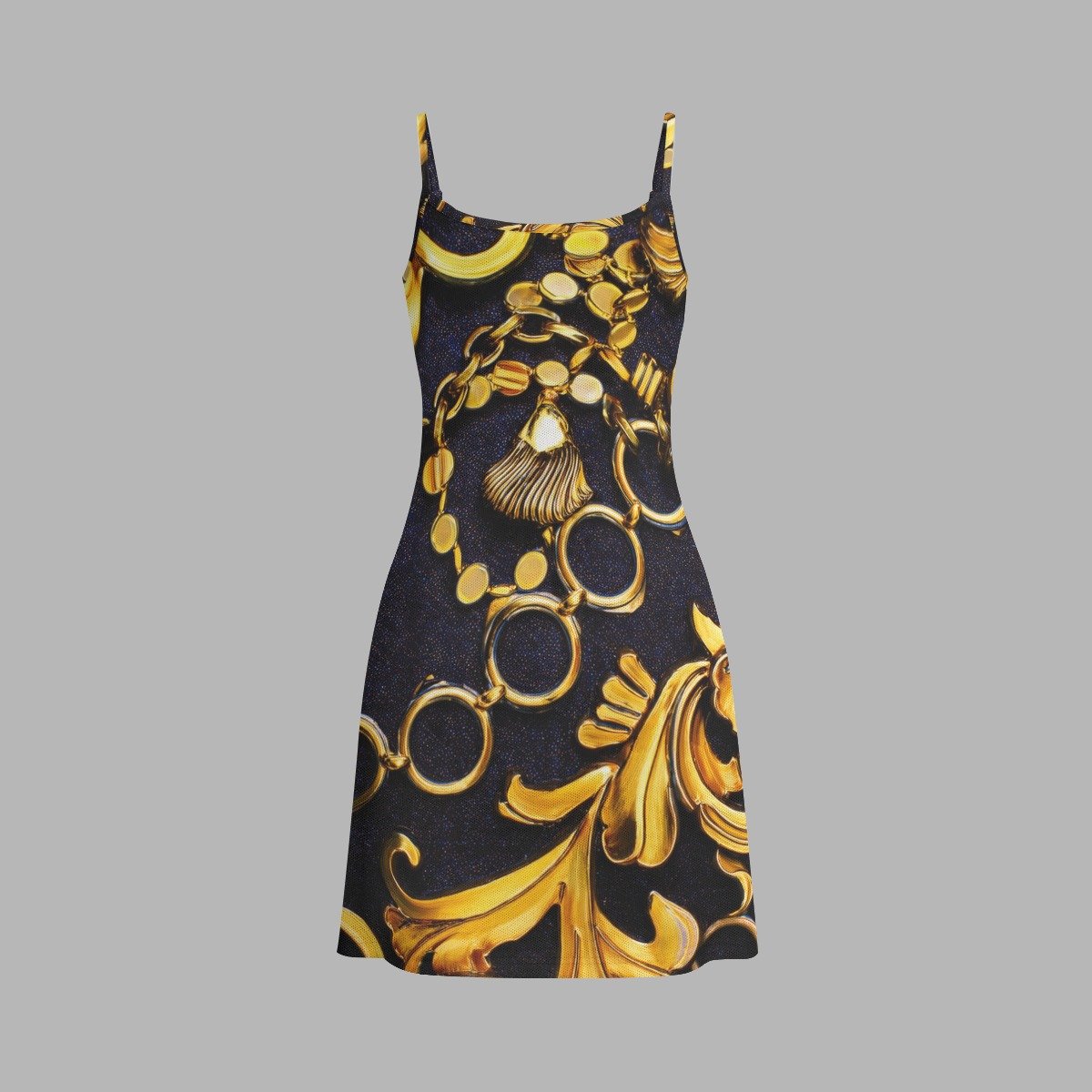 All-Over Print Women's Double-Layer Mesh Dress - Image 2