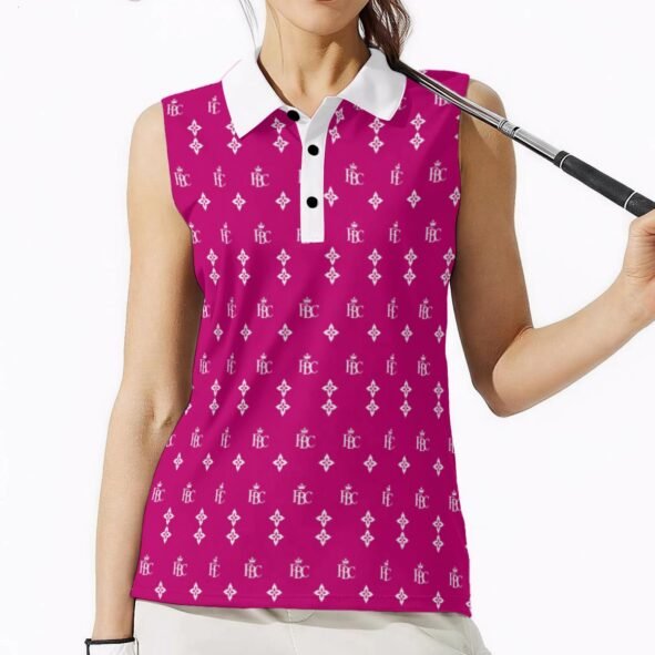 FullbreedCustom Print Women's High-Elastic Sleeveless Polo Shirt