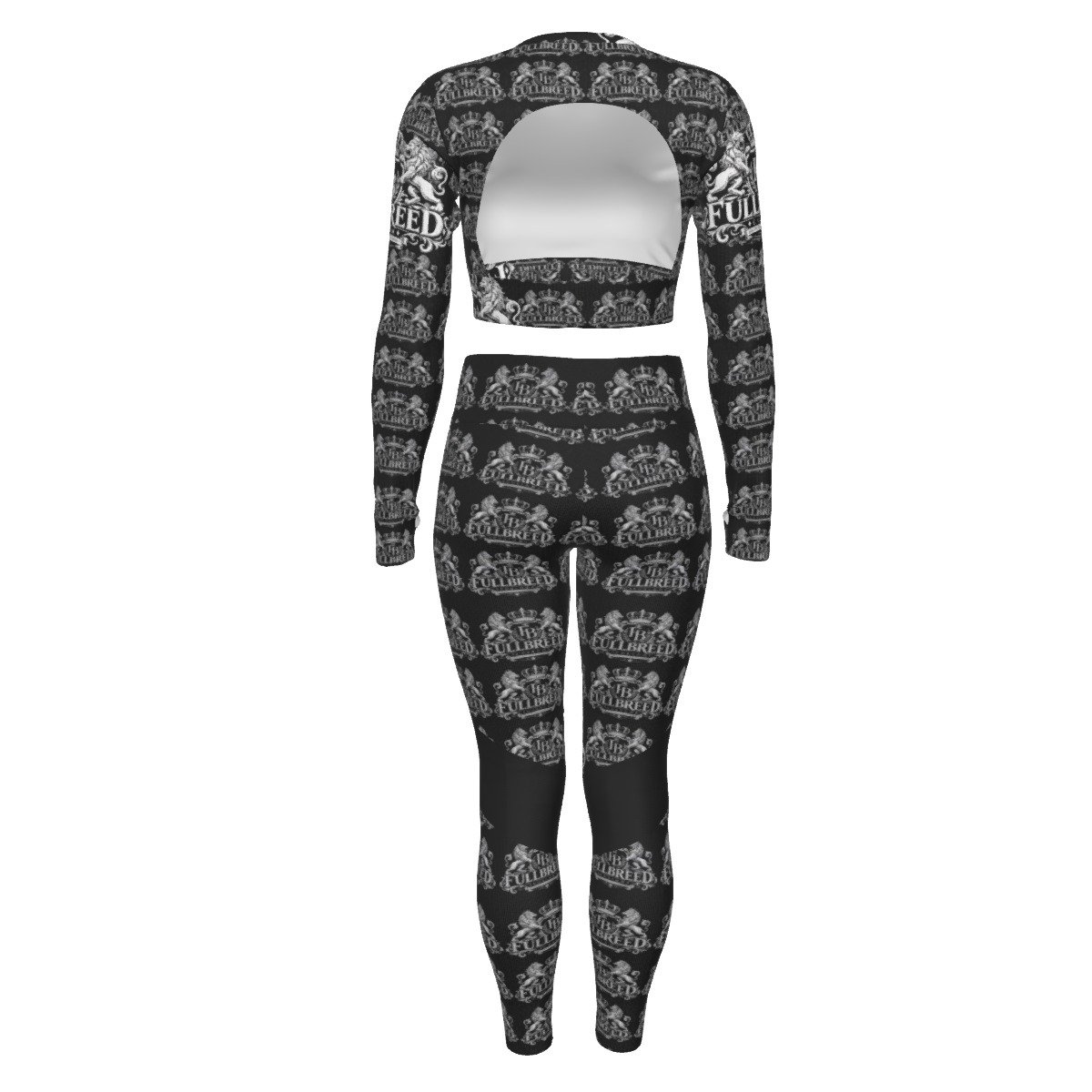 FullbreedCustom Print Women's Sport Set With Backless Top And Leggings - Image 2