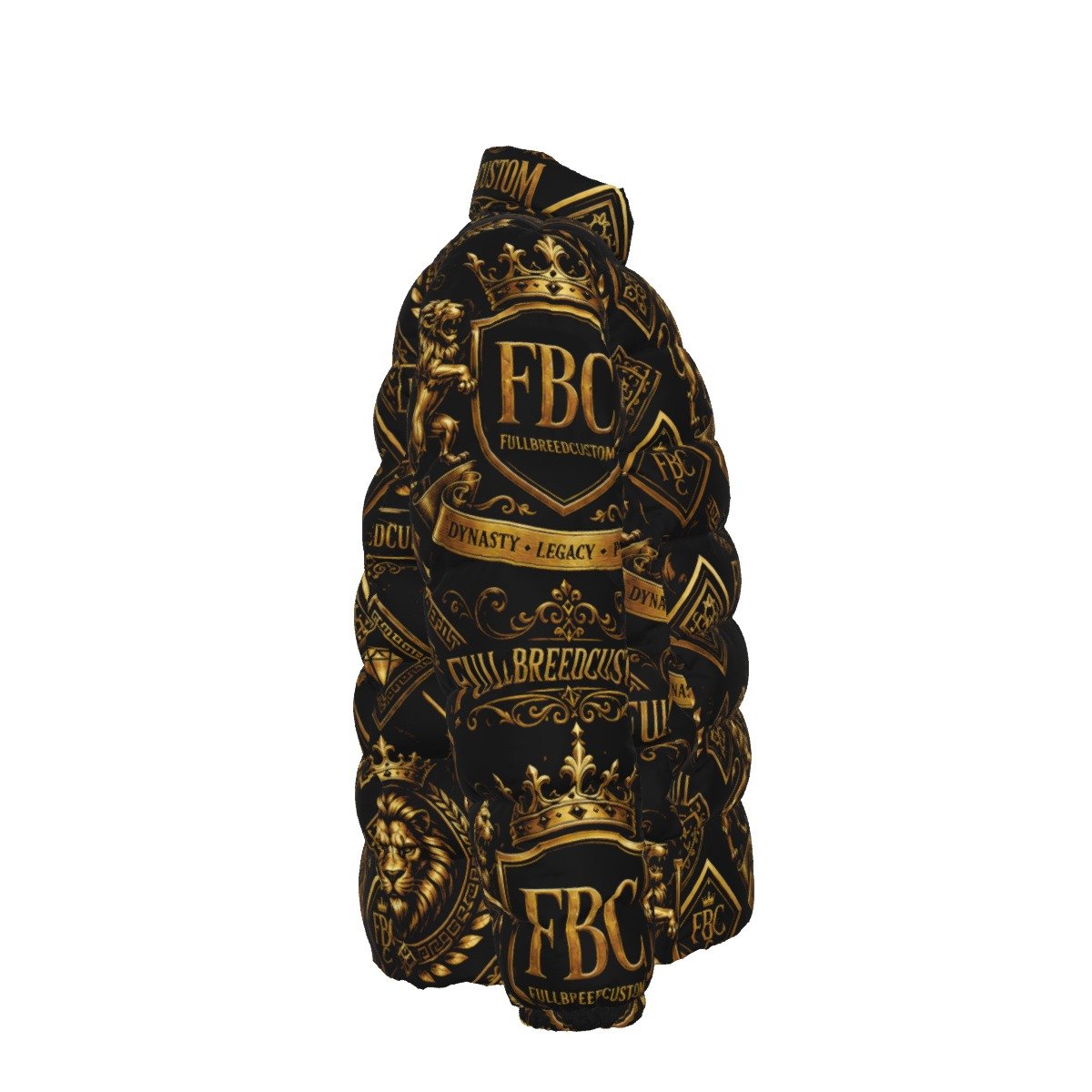 FullbreeddCustom Print Unisex Stand collar slim down jacket - Image 3