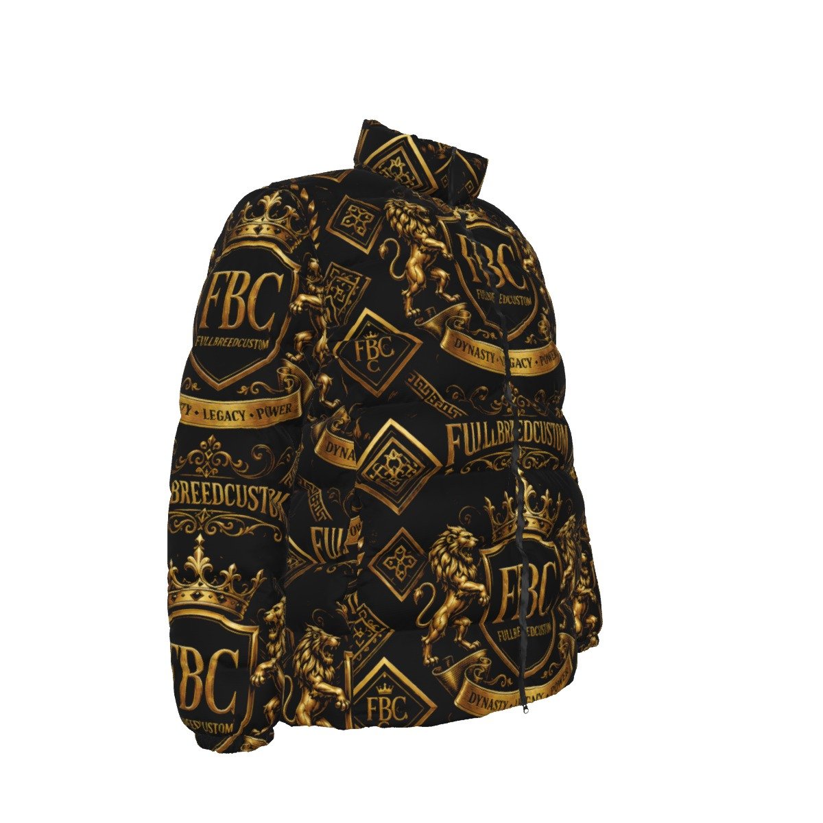 FullbreeddCustom Print Unisex Stand collar slim down jacket - Image 4