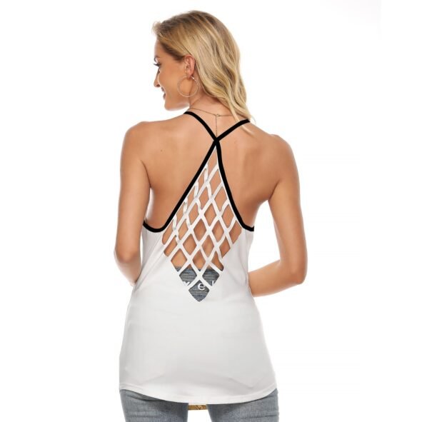 All-Over Print Women's Criss-Cross Open Back Tank Top