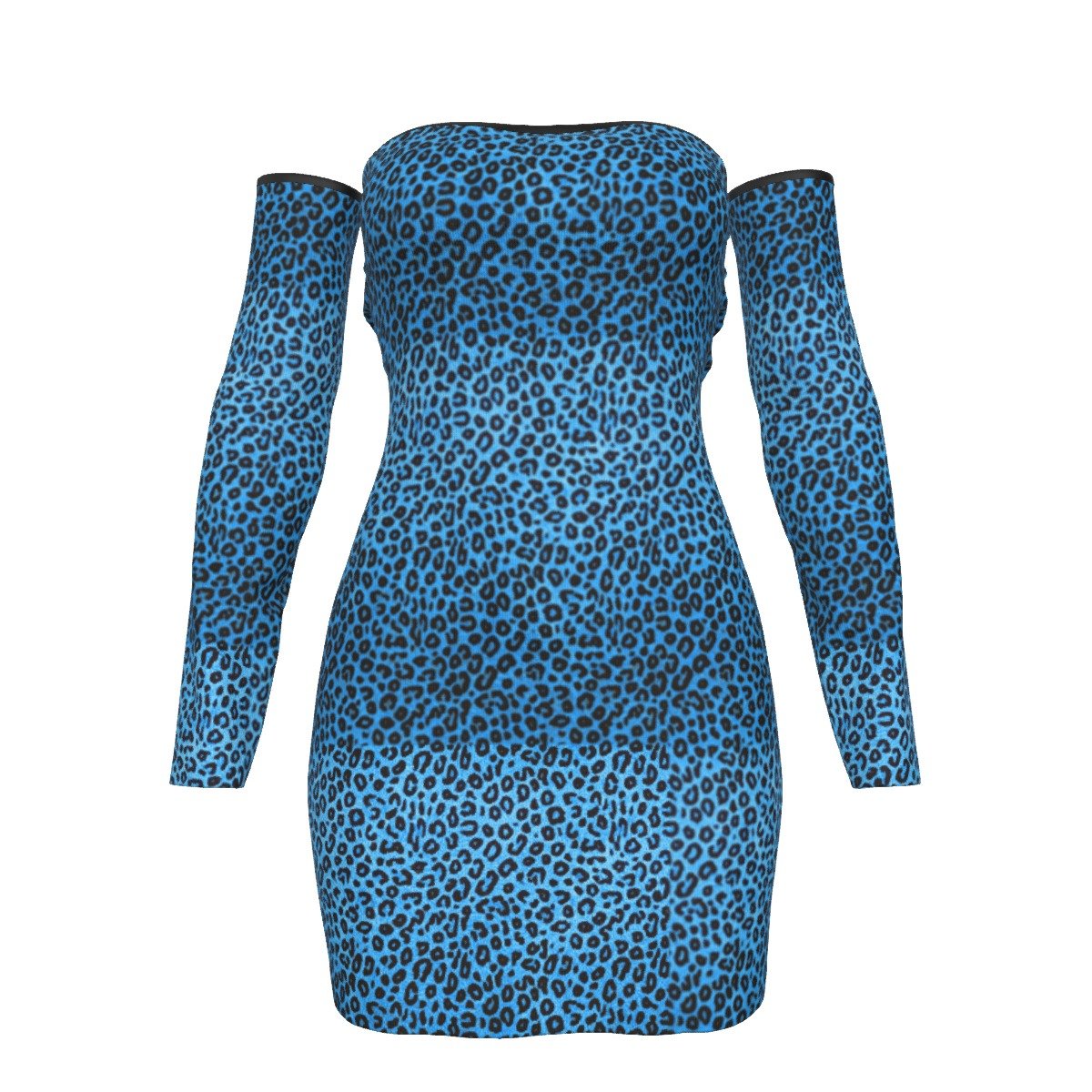 All-Over Print Women's Off-shoulder Back Lace-up Dress