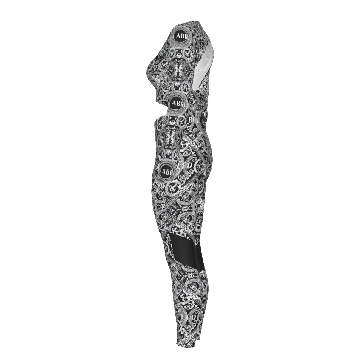All-Over Print Women's Sport Set With Backless Top And Leggings - Image 4