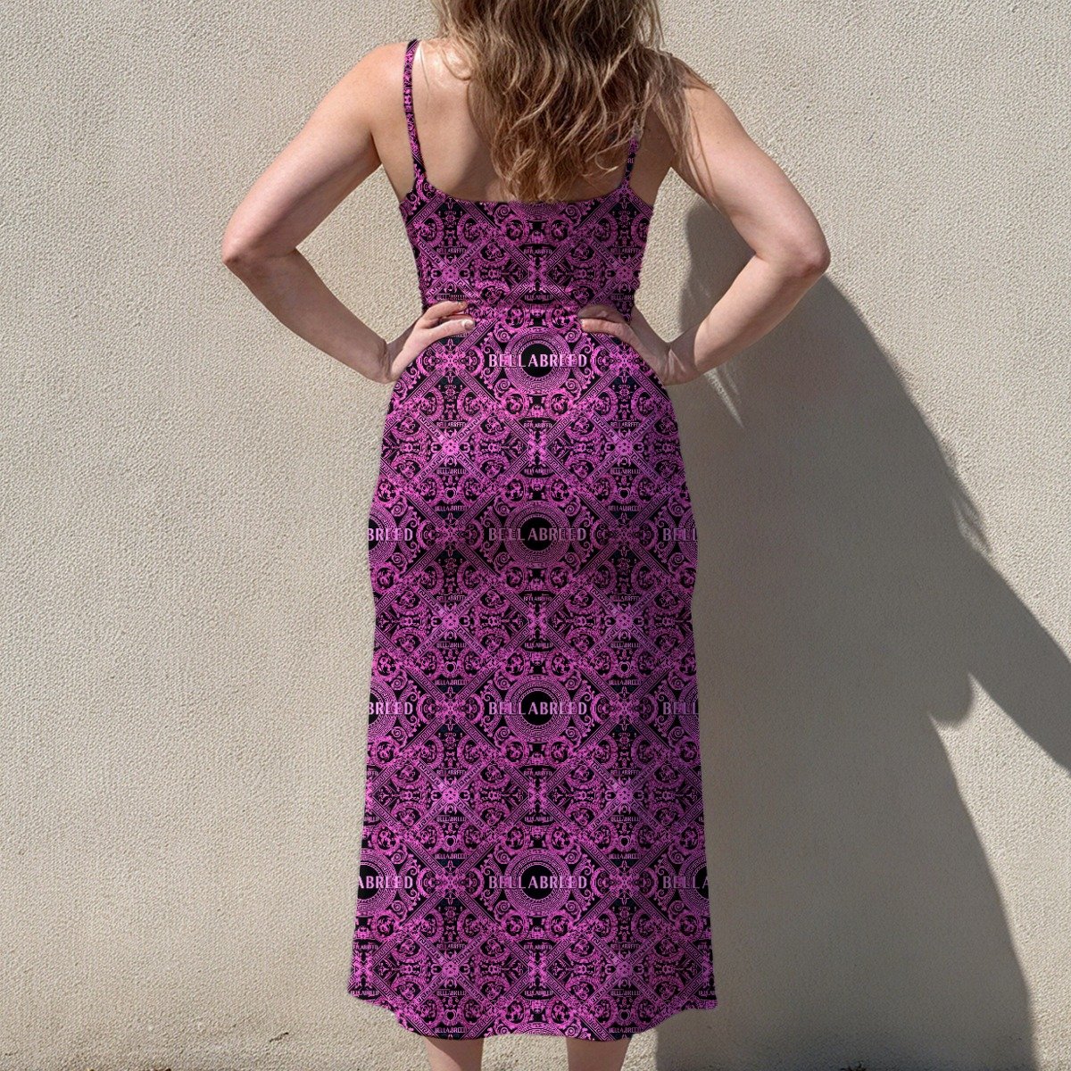 All-Over Print Women's sleeveless suspender dress - Image 2