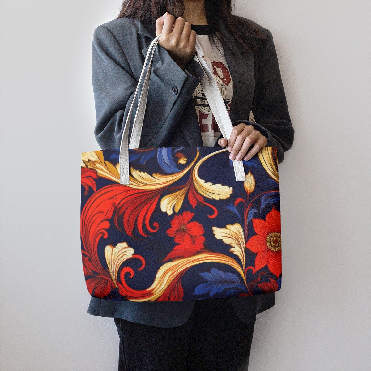 Stylish PU Leather Tote Bag - Image 5