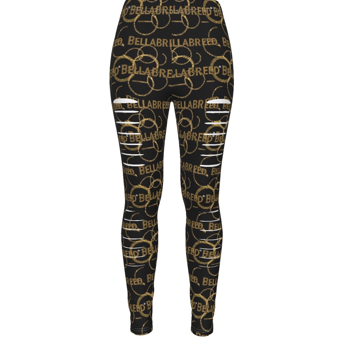 All-Over Print Women's Ripped Leggings