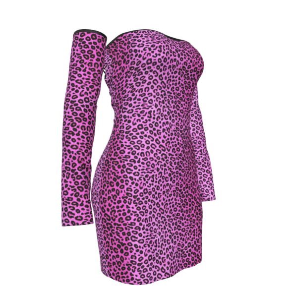 All-Over Print Women's Off-shoulder Back Lace-up Dress