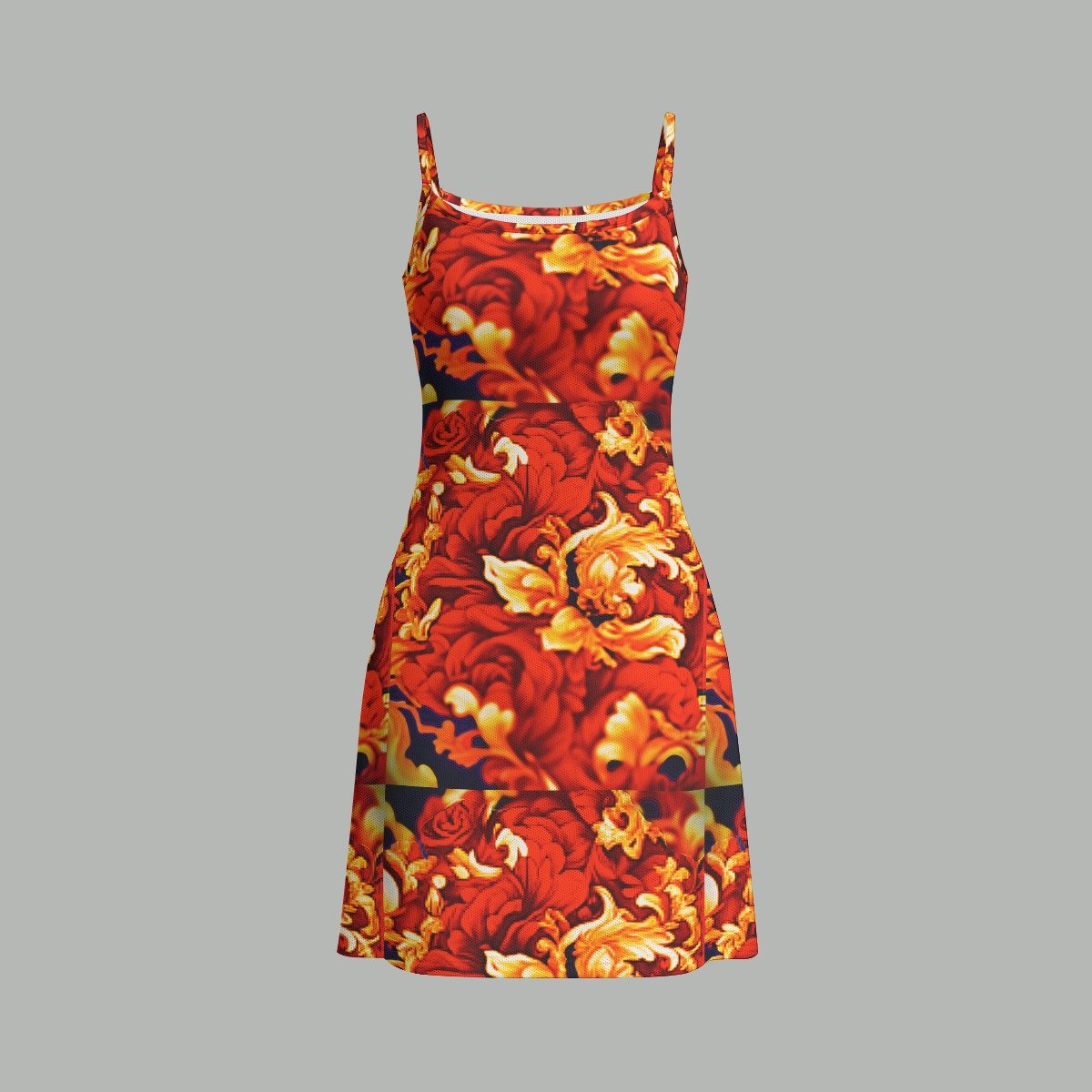 All-Over Print Women's Double-Layer Mesh Dress