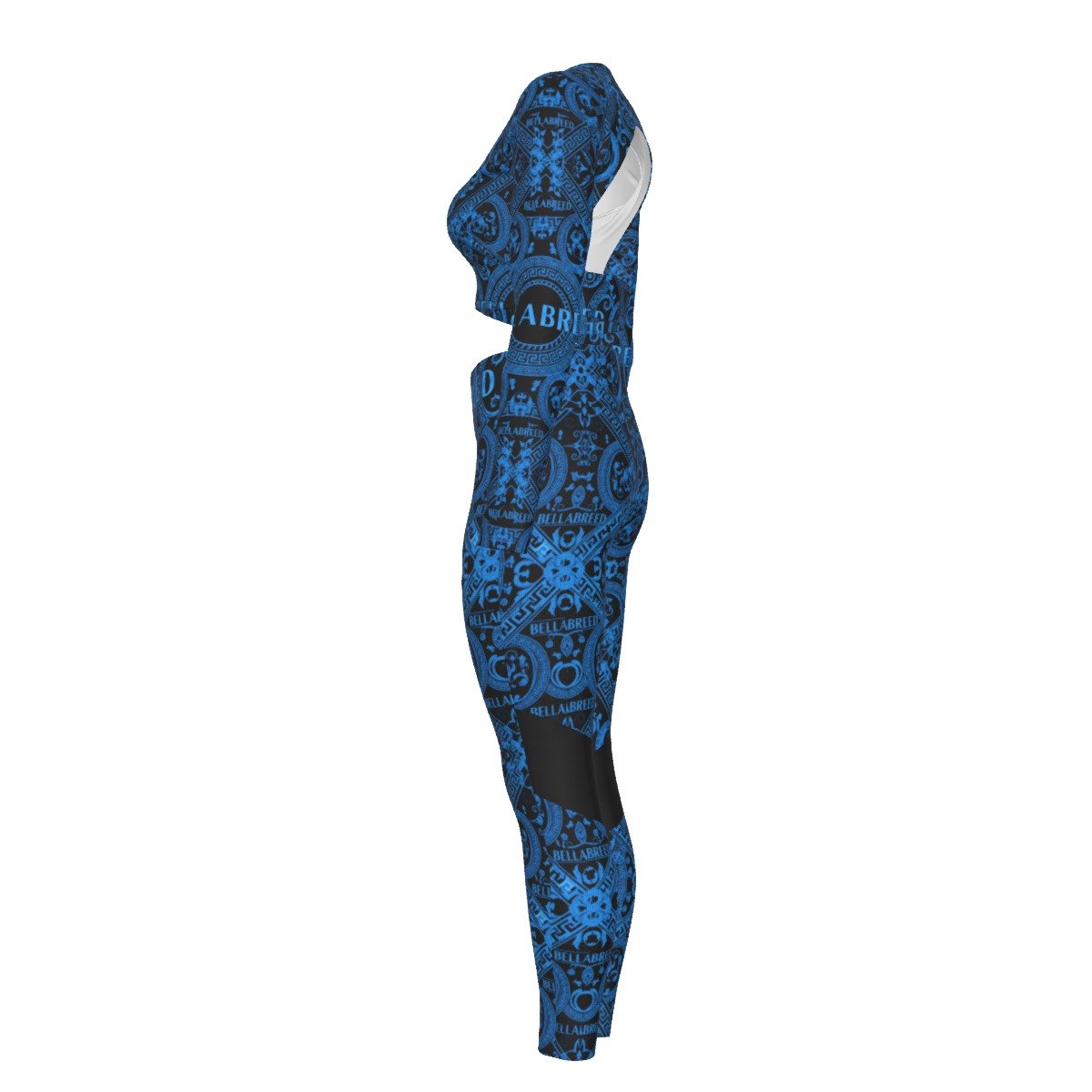 All-Over Print Women's Sport Set With Backless Top And Leggings - Image 3