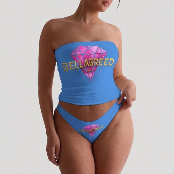 All-Over Print Women's Strapless Tube Top Set
