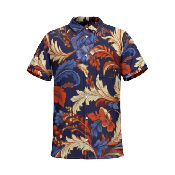 All-Over Print Men's Business Collared Shirt With Pocket|115GSM Cotton poplin