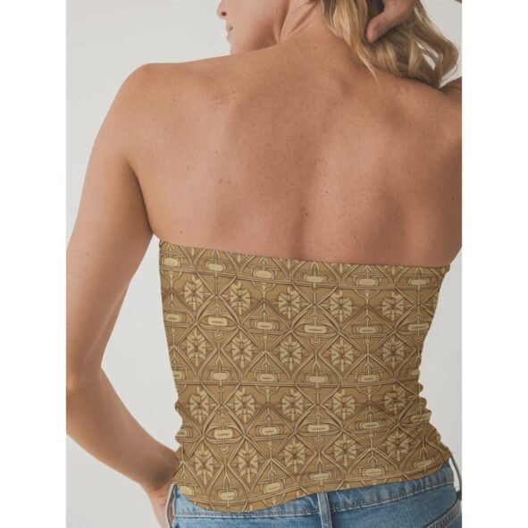 All-Over Print Women's Double-Layer Strapless Top