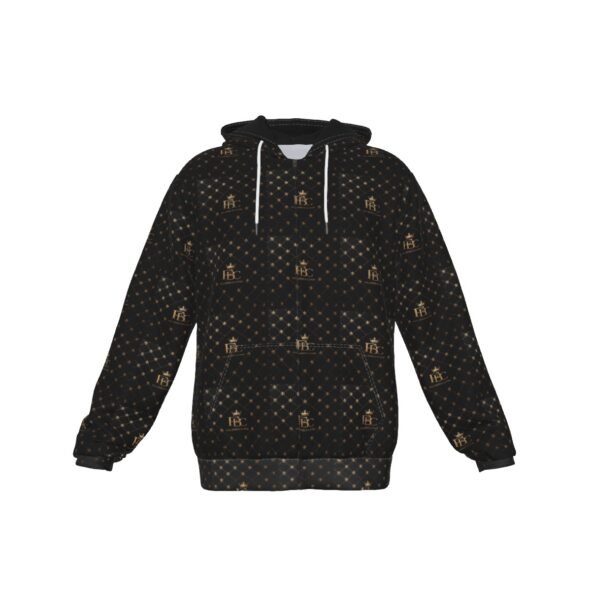 FullbreedCustom  Print Zip Up Hoodie With Pocket