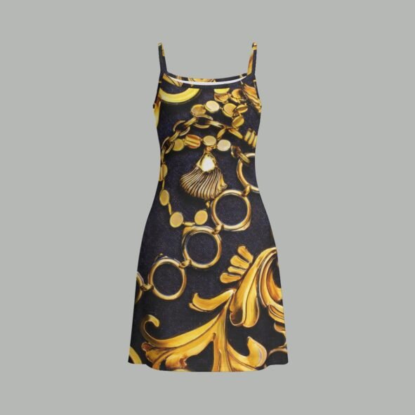 All-Over Print Women's Double-Layer Mesh Dress