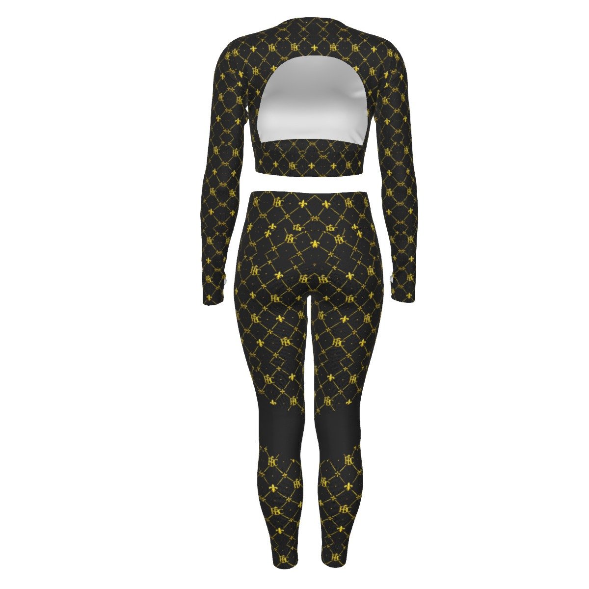 FullbreedCustom Print Women's Sport Set With Backless Top And Leggings - Image 2