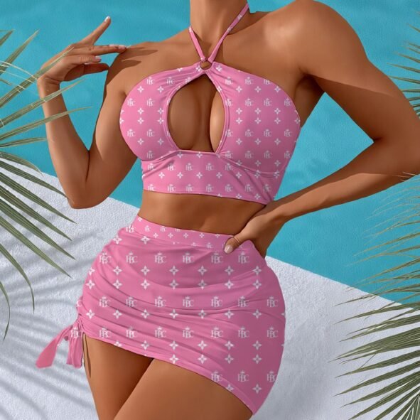 FullbreedCustom Print Women's Halter Neck swimming Suit