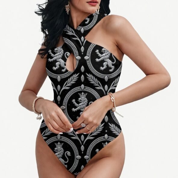 FullbreedCustom Print Women's backless cross-body swimsuit