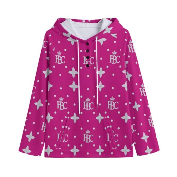 FullbreedCustom Print Women's Lapel Hoodie with Pocket