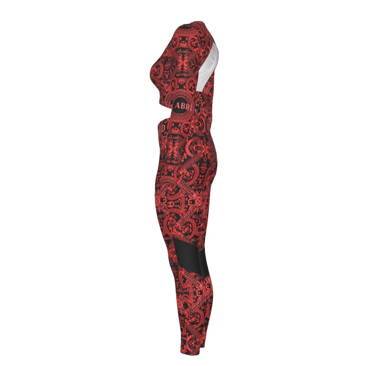 All-Over Print Women's Sport Set With Backless Top And Leggings - Image 3