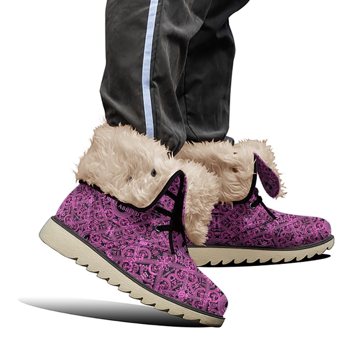 All-Over Print Women's Plush Boots - Image 2