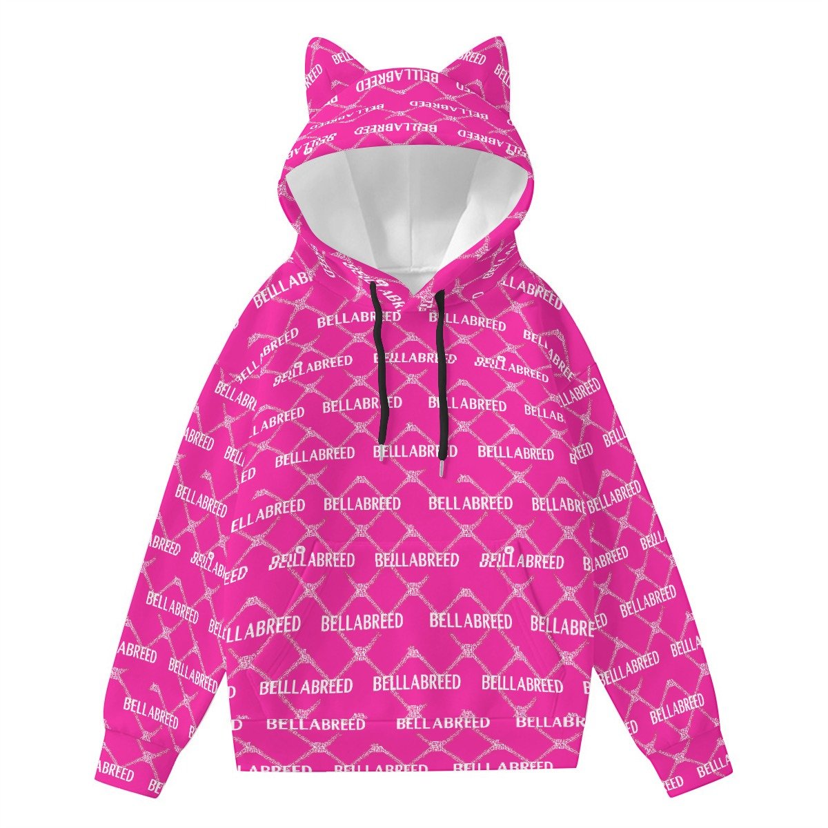 All-Over Print Women’s Hoodie With Decorative Ears - Image 3