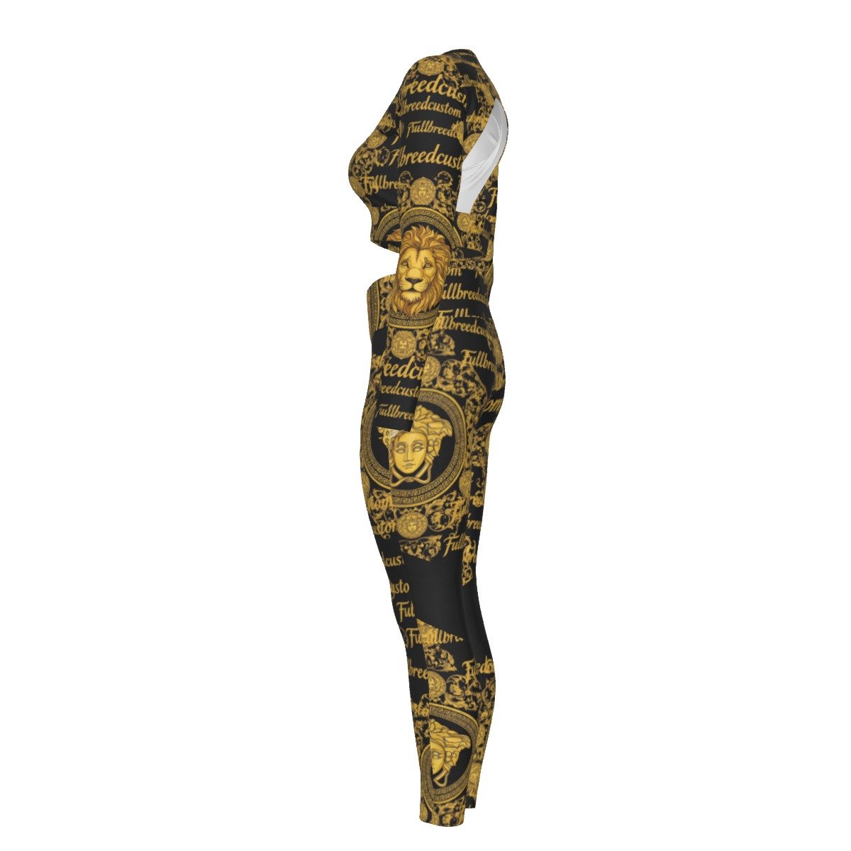 All-Over Print Women's Sport Set With Backless Top And Leggings - Image 3