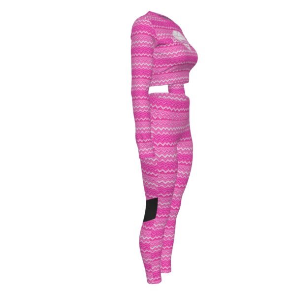 All-Over Print Women's Sport Set With Backless Top And Leggings