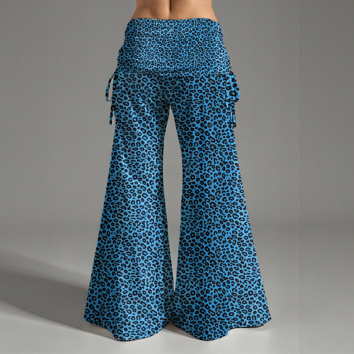 All-Over Print Women's High Waist Wide Leg Pants - Image 2