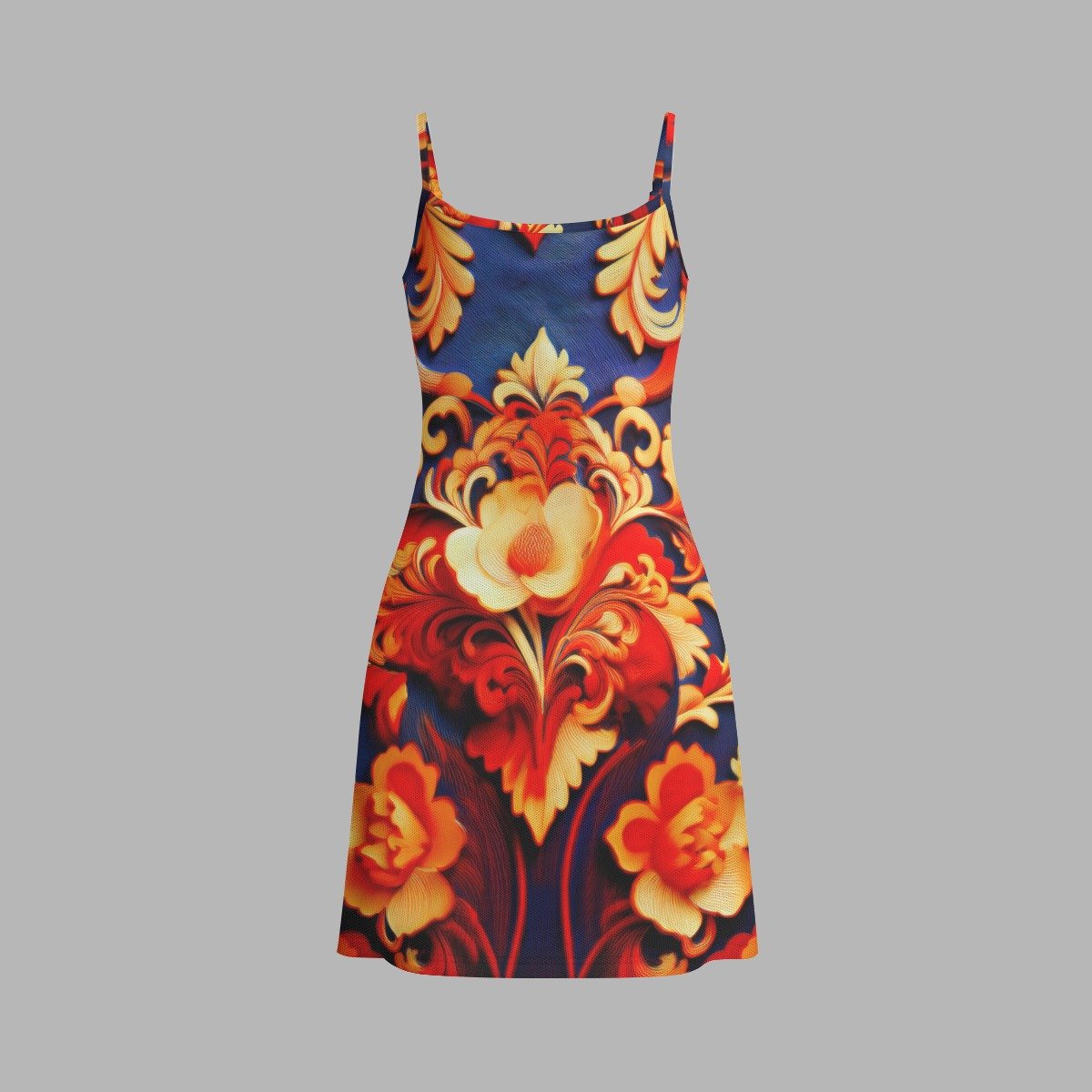 All-Over Print Women's Double-Layer Mesh Dress - Image 3