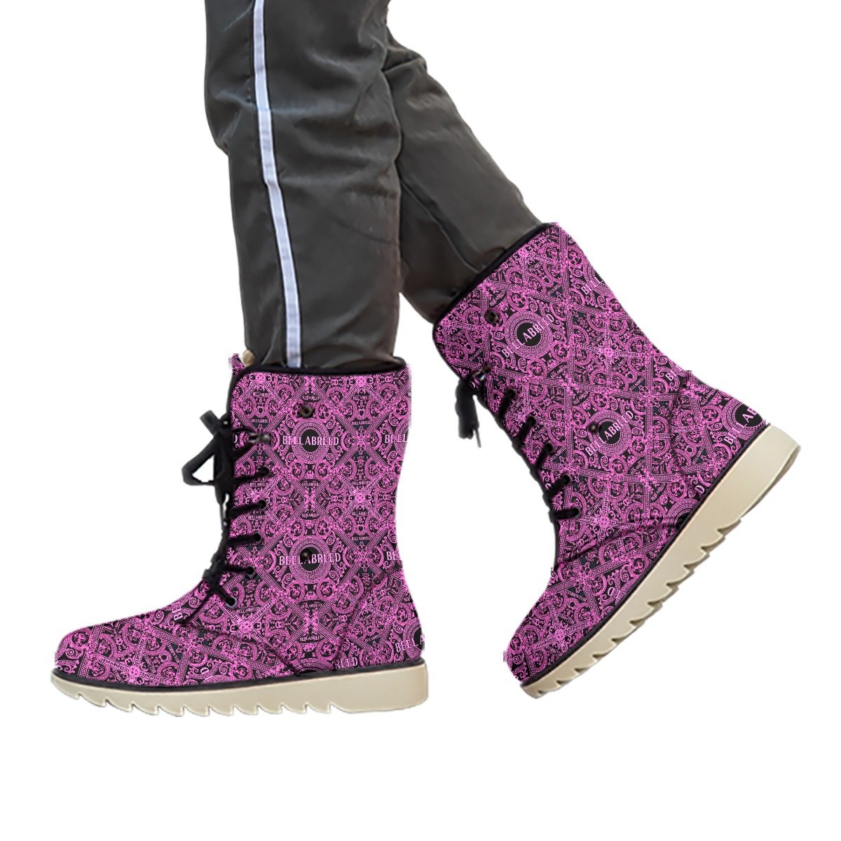 All-Over Print Women's Plush Boots - Image 3