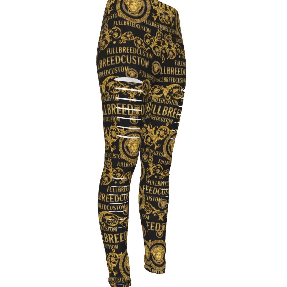 All-Over Print Women's Ripped Leggings