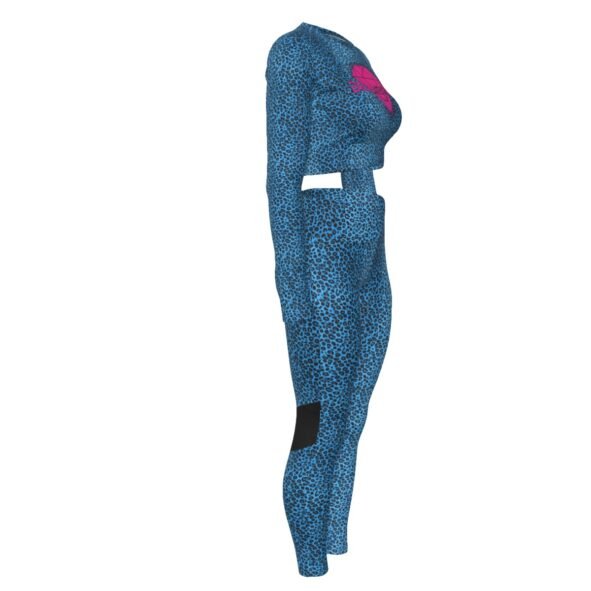 All-Over Print Women's Sport Set With Backless Top And Leggings