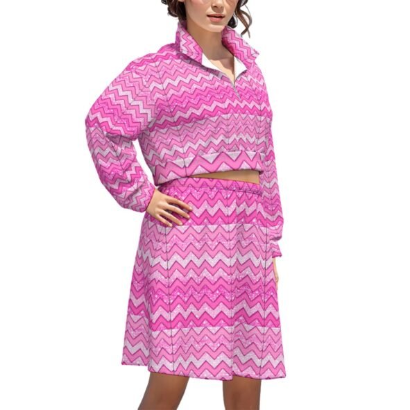 All-Over Print Women's Cropped And Skirt Set
