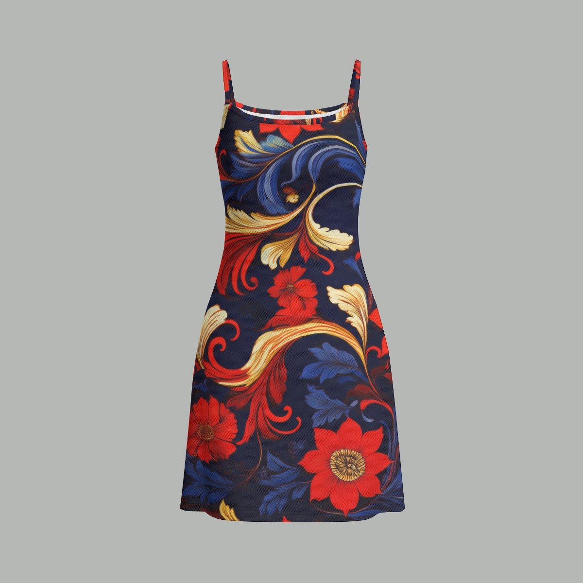 All-Over Print Women's Double-Layer Mesh Dress