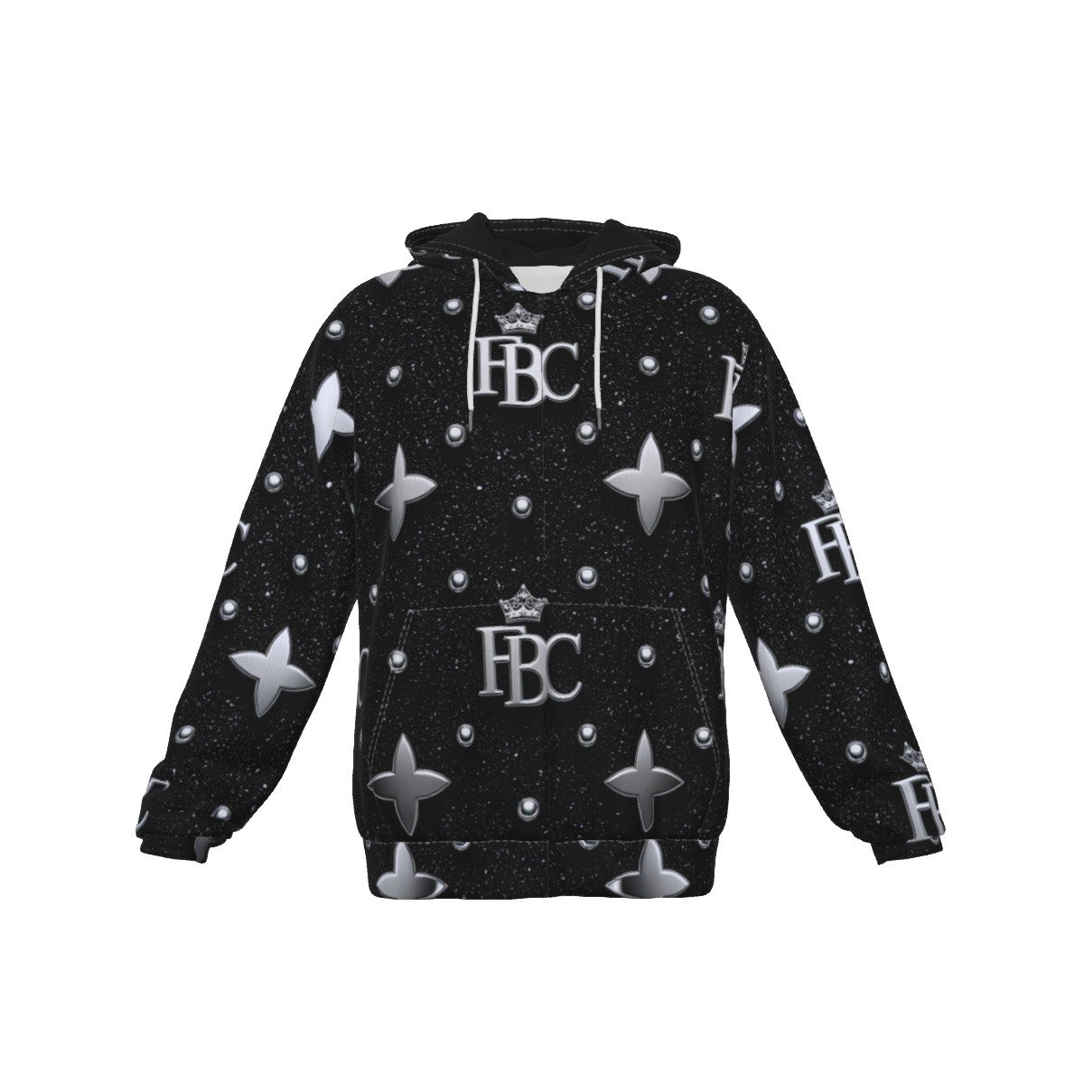 All-Over Print Men's Heavy Fleece Zip Up Hoodie - Image 3