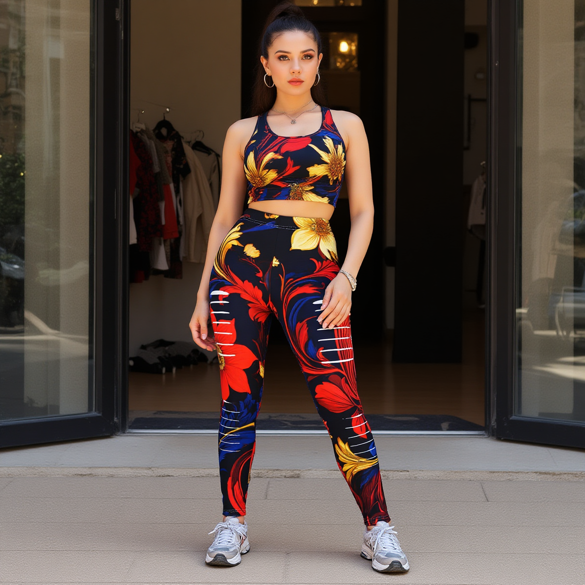 All-Over Print Women's Ripped Leggings - Image 6