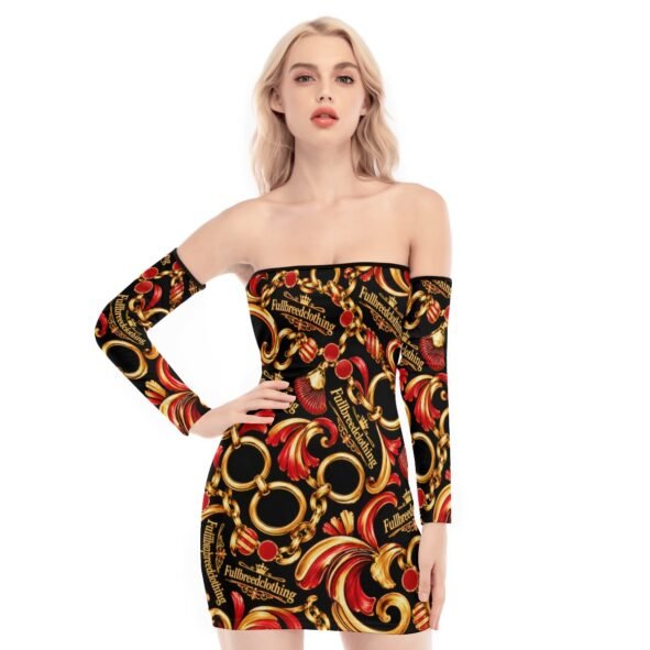 FullbreedCustom Women's Off-shoulder Back Lace-up Dress