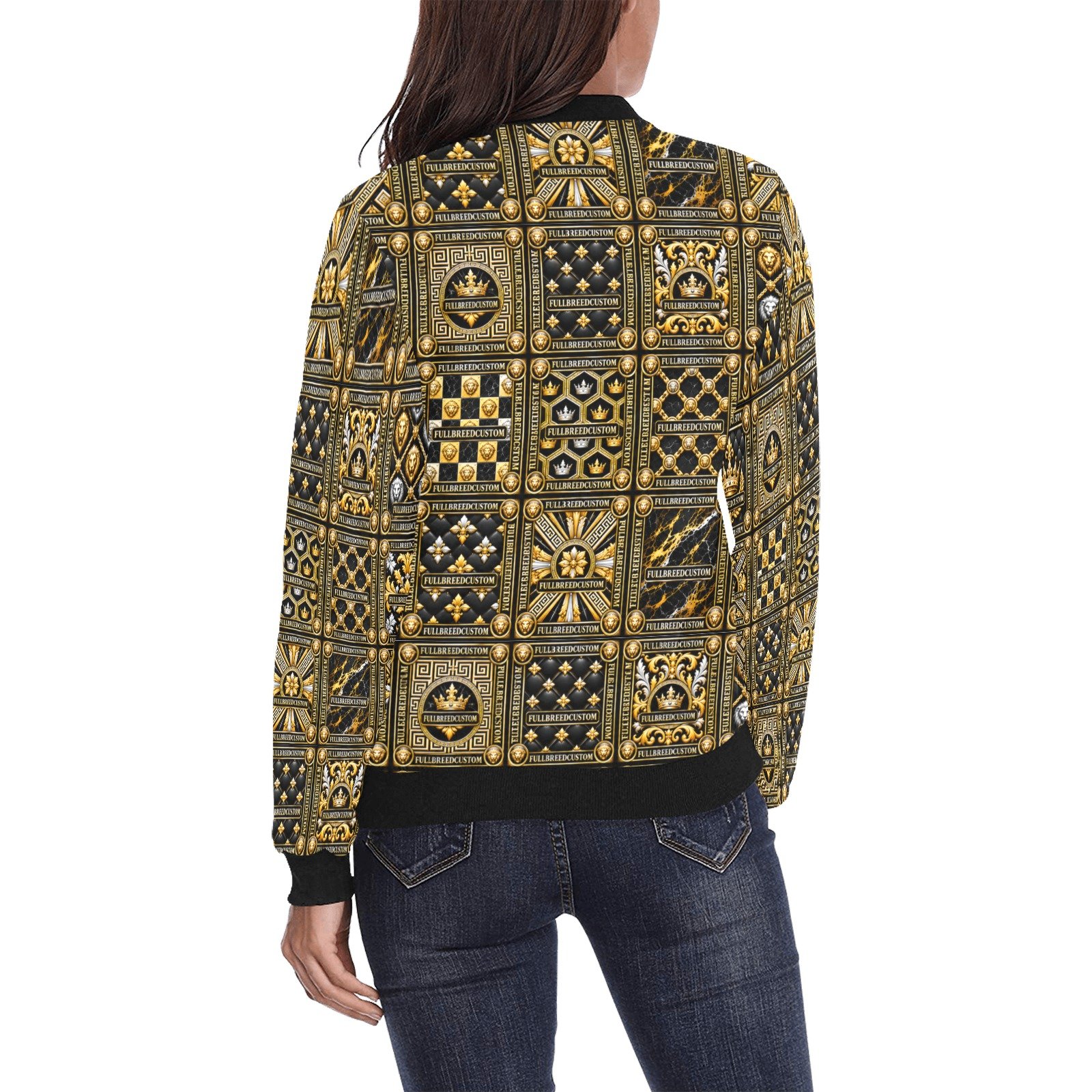 FullbreedCustom Women's All Over Print Bomber Jacket(Model H36) - Image 2